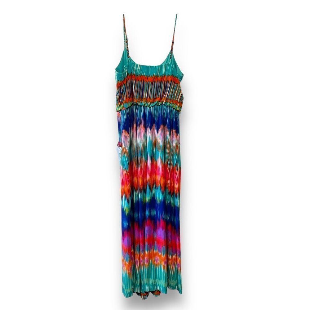Bisou Bisou Michele Bohbot Blouson Adjustable Strap‎ Maxi Dress